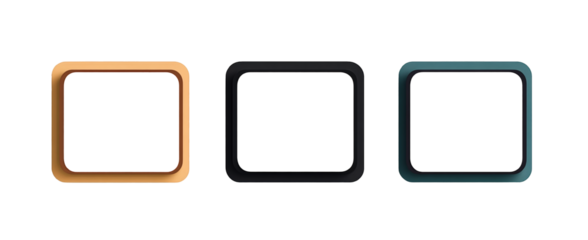 set of 3 dimensional boder, vector illustration 