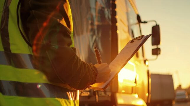 the worker with clipboard