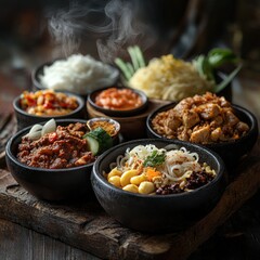 Steaming Bowls of Delicious Asian Cuisine - A Photographic Still Life