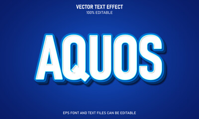 Aquos 3d editable text effect