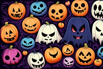 halloween seamless pattern