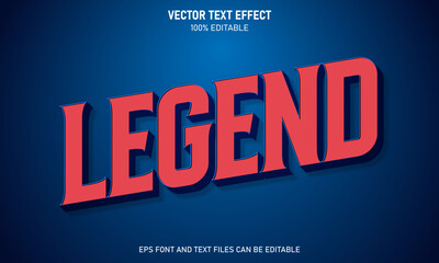 Obraz premium Legend 3d editable text effect