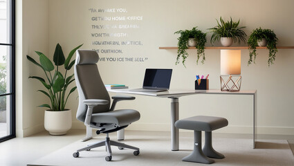 Fototapeta premium Modern Home Office Setups for Productive Remote Work