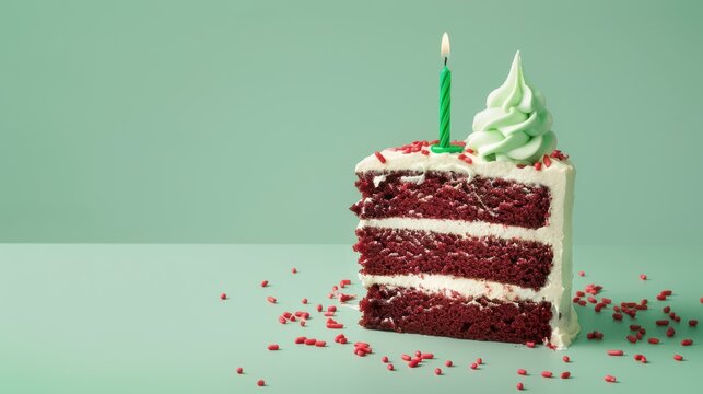 The slice of birthday cake