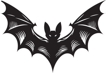 Fototapeta premium A bat silhouette vector illustration on white background