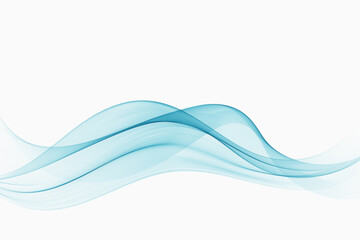 Blue translucent smoke wave flow,abstract blue wave background.