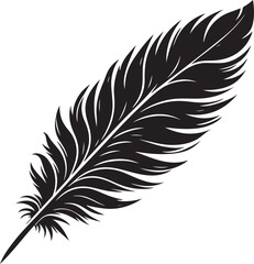 silhouette vector of feather art