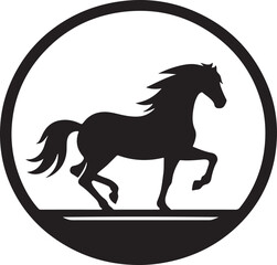 Vector illustration a horse silhouette Icon