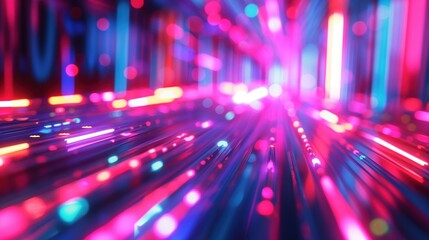 Fototapeta premium Vibrant Neon Light Trails