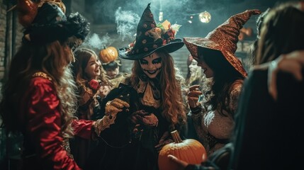 Halloween Costume Party: A Witch's Gathering