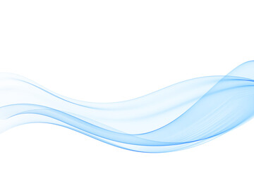 Blue abstract wave. Abstract vector background wave on white background.