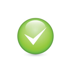 Check mark button icon. Vector illustration