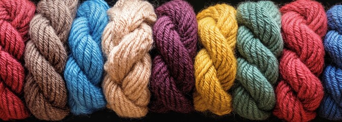 Knit wooly cozy ropes texture background horizontal composition 