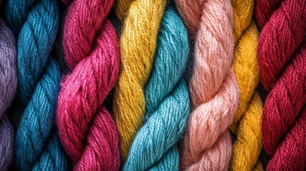 Knit wooly cozy ropes texture background horizontal composition 