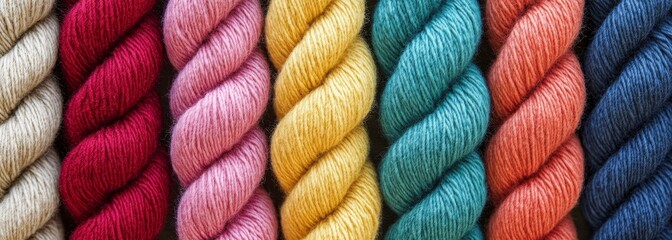 Knit wooly cozy ropes texture background horizontal composition 