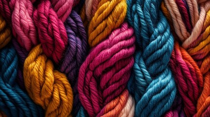 Knit wooly cozy ropes texture background horizontal composition 