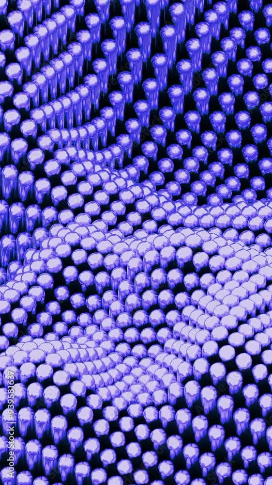 Canvas Prints purple balls on a background in wavy motion. design. minimal wavy surface with spheres.