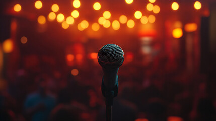 Microphone on Stage.