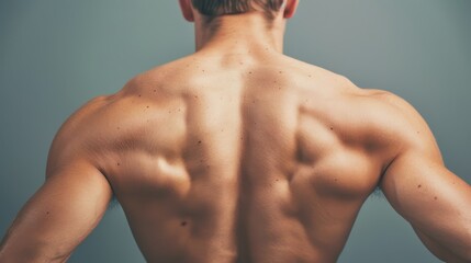 Fototapeta premium Transformative Journey: Close-up of Person's Back Revealing Dramatic Weight Changes