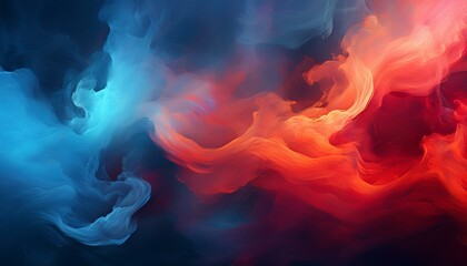 Abstract wave of colorful smoke
