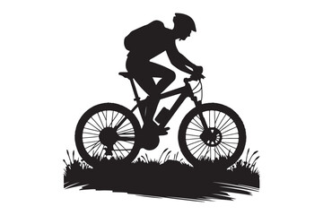 Fototapeta premium Bicycle riding silhouette