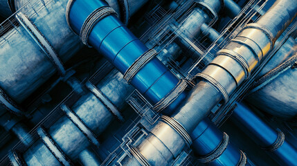 Industrial Pipes Abstract.