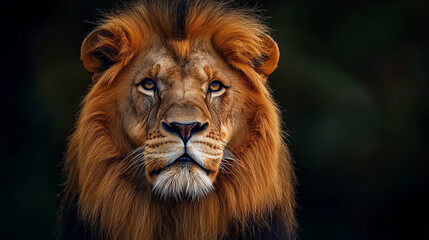 1. High-resolution portrait of a majestic lion