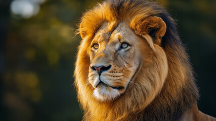 1. High-resolution portrait of a majestic lion