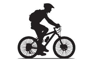 Bicycle riding silhouette