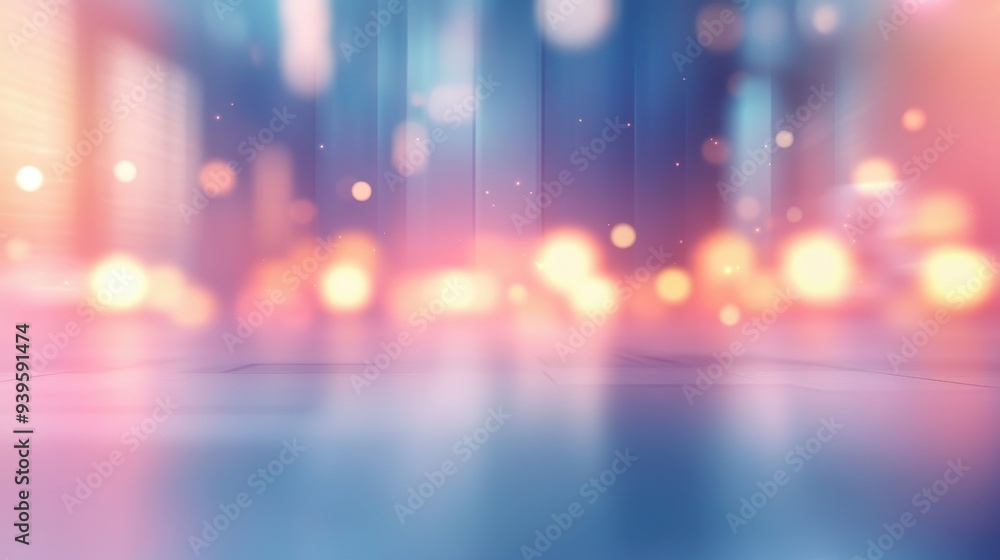 Aufkleber a soft, colorful abstract background with bokeh lights and a smooth surface.