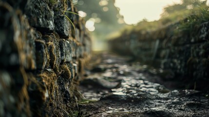 Trenches in dirt background horizontal composition 