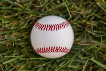 baseball on grass field