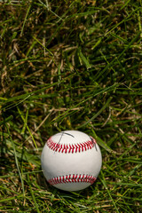 baseball on grass field