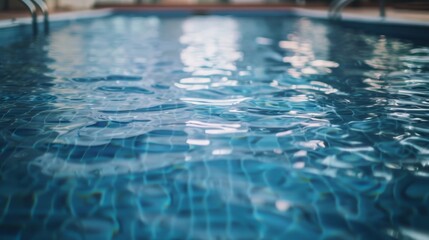 Obraz premium Water in swimming pool background horizontal composition 