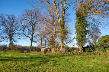 Quiet corner of a village cemetery