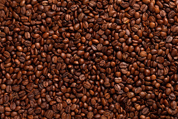 Close-Up of Roasted Arabica Coffee Beans