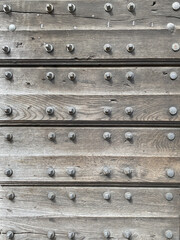 Naklejka premium Detail texture of old wooden rustic door
