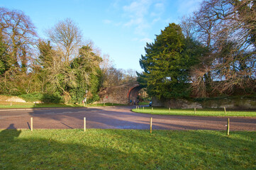 Quiet village road in Ticknall, UK