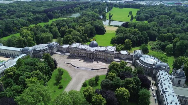 drone video Palace of Laeken brussels belgium europe