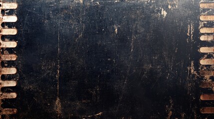 A textured, vintage film strip background with a dark, scratched surface, ideal for graphic design and artistic projects.