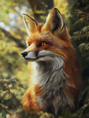 Obraz premium 8. Sharp and clear image of a red fox in a forest