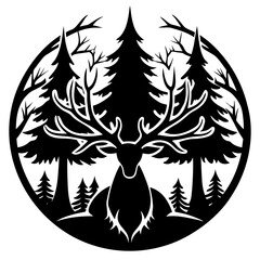 Myrkwood Silhouette Black Vector