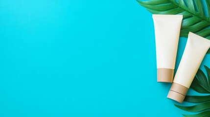 Sunscreen in a stylish tube, modern skincare, UV defense