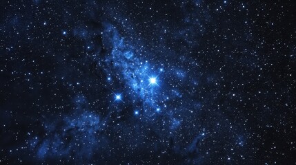 Obraz premium A stunning view of a starry night sky filled with bright stars and cosmic clouds.