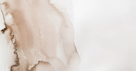 Abstract horizontal watercolor background. Hand drawn vector texture. Brush stroked painting pastel color watercolour