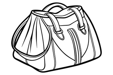 Hand drawn fashion illustration bag