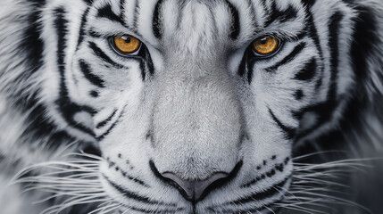23. Sharp image of a beautiful and rare white tiger
