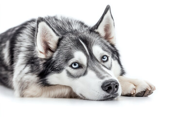 Obraz premium Husky on White background 