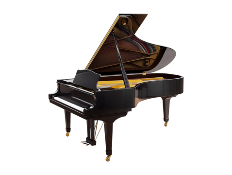 Grand piano isolated on transparent or white background - Powered by Adobe