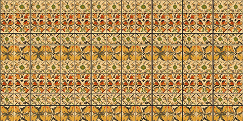 pattern with cozy, bar-themed illustrations. Background seamless pattern.